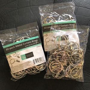 UG&T 1 - 32-Pk Metal Curtain Rings W/Clips…
